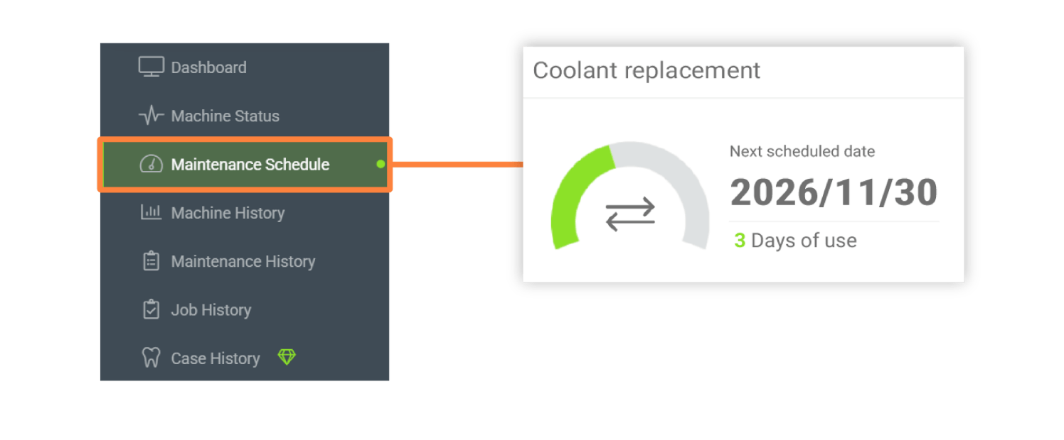 Tap (or click) Maintenance Schedule.