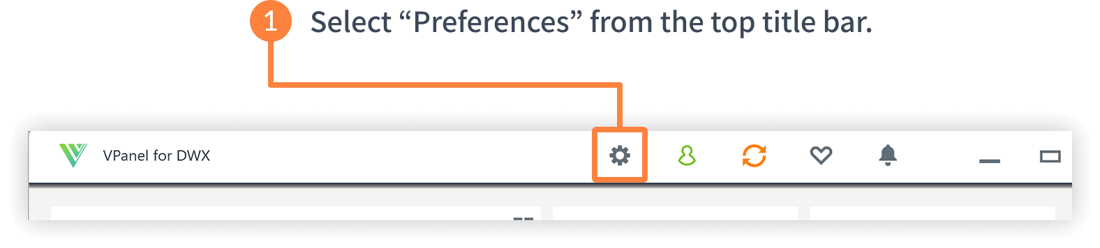 1.Select “Preferences” from the top title bar.