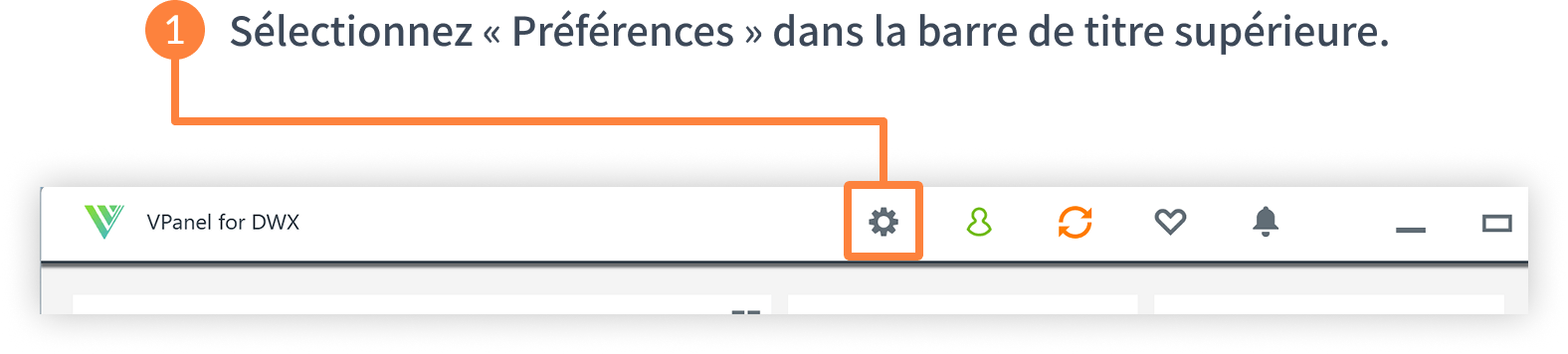 1.Sélectionnez « Préférences » dans la barre de titre supérieure.