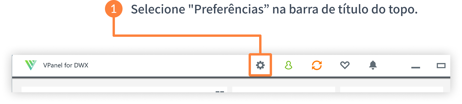1.Selecione « Preferências » na barra de título superior.